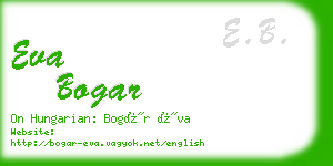 eva bogar business card